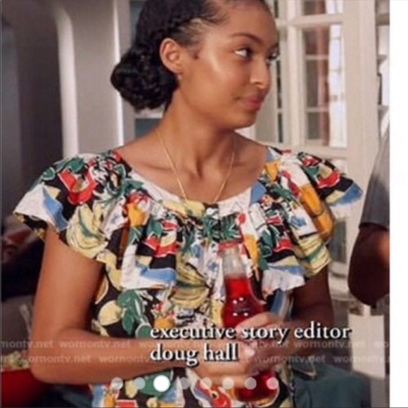 J.Crew postcard vacation summer ruffle top Sz 6 - Picture 7 of 8